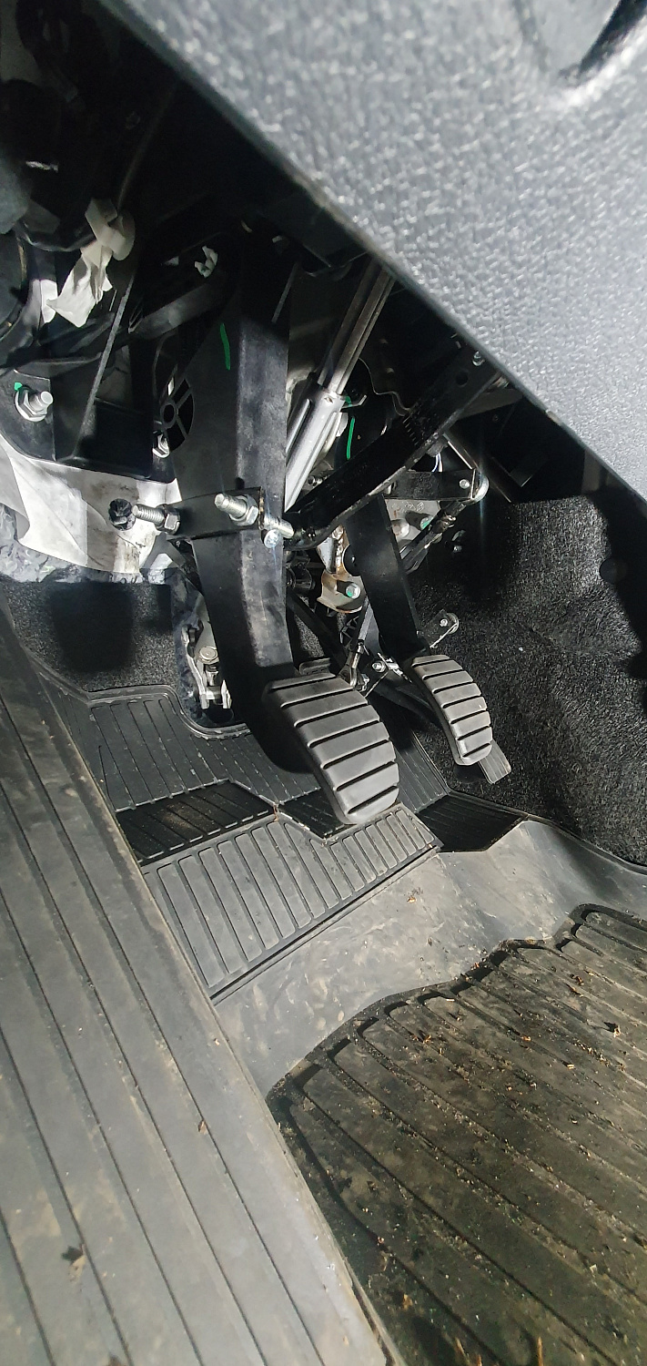Установка тяговых педалей на Renault Sandero Stepway (механика, 3шт.)
