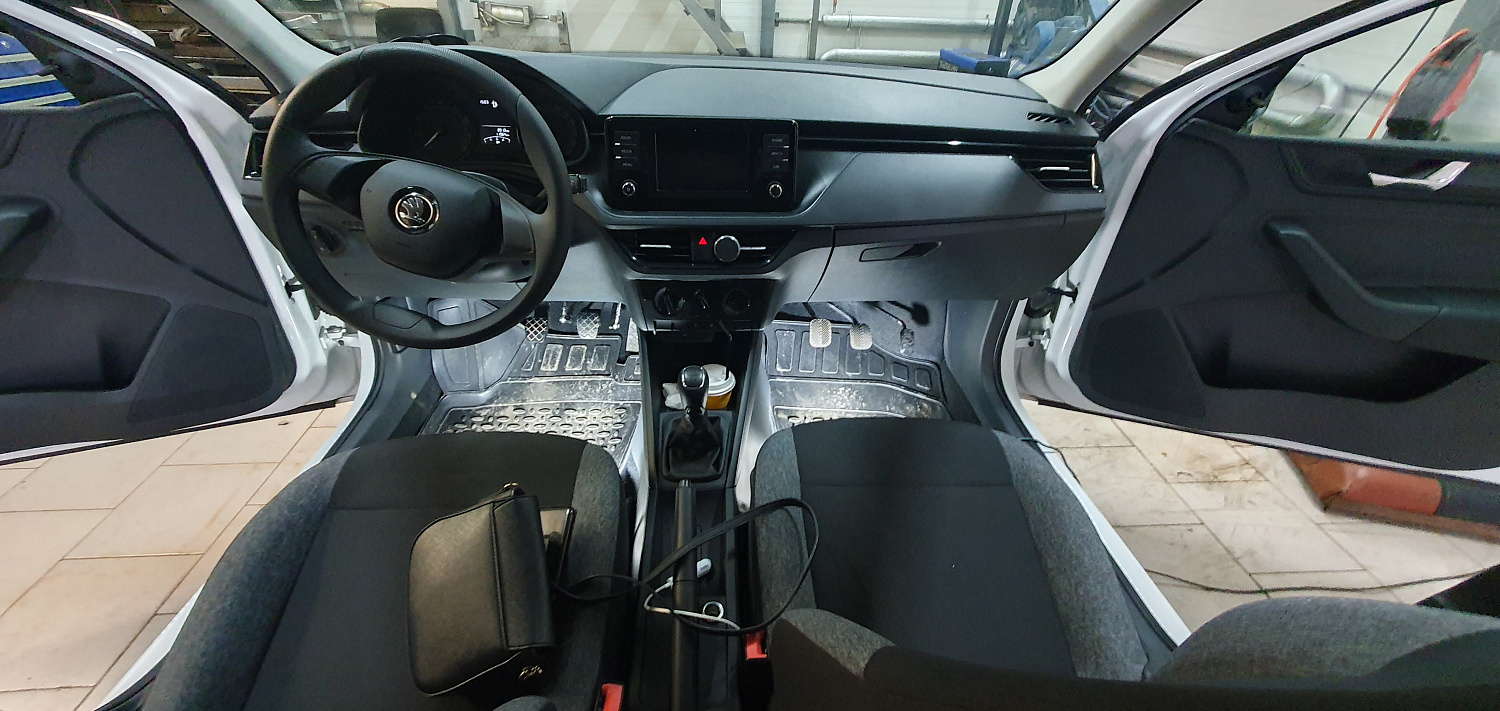 Установка тяговых педалей на Skoda Rapid (механика, 3шт.)